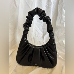 Black JW PEI Ruched Handle Shoulder Bag -